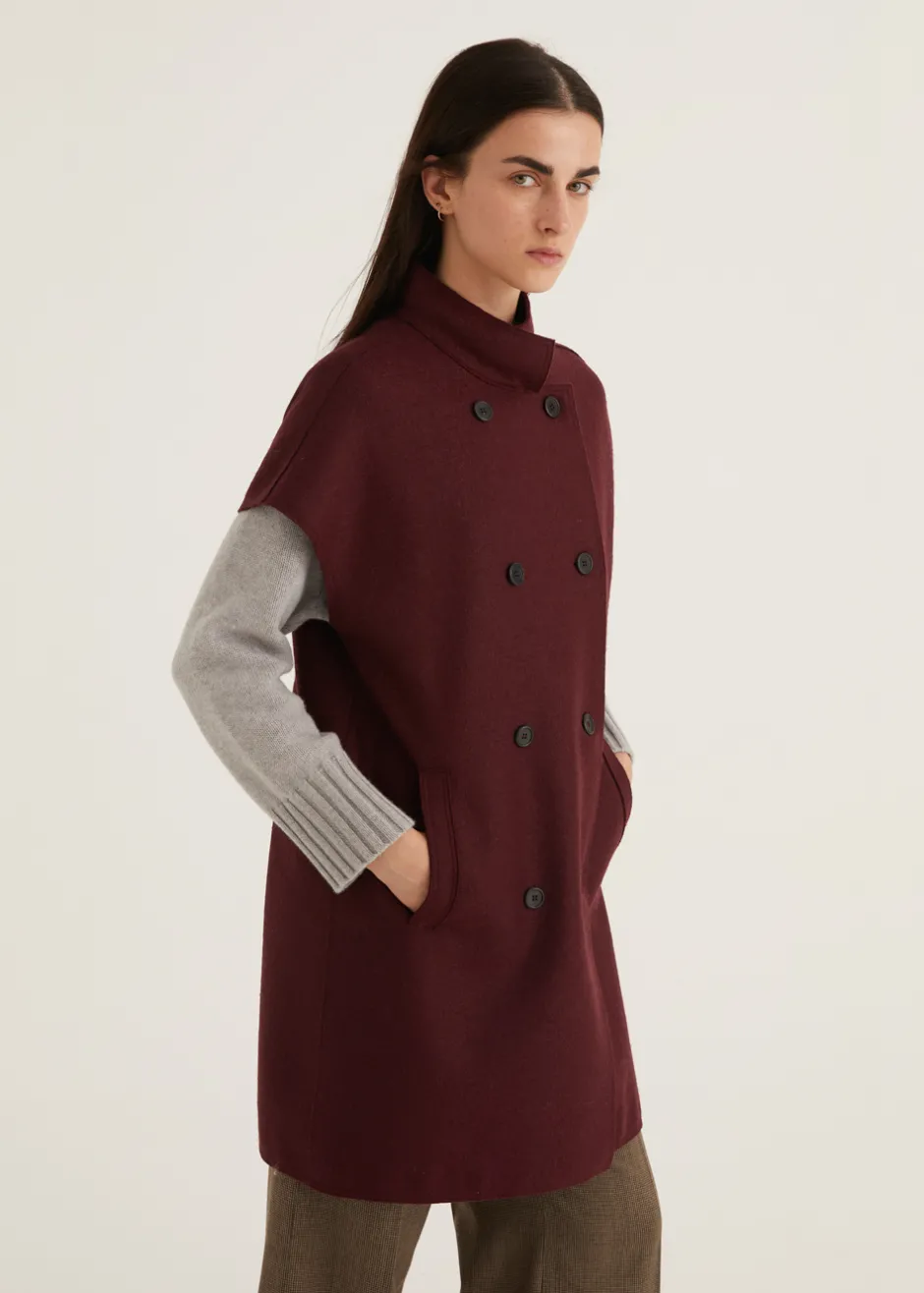 Vestes Et Manteaux | Rosso35 Manteau croisè à bord brut sans manches